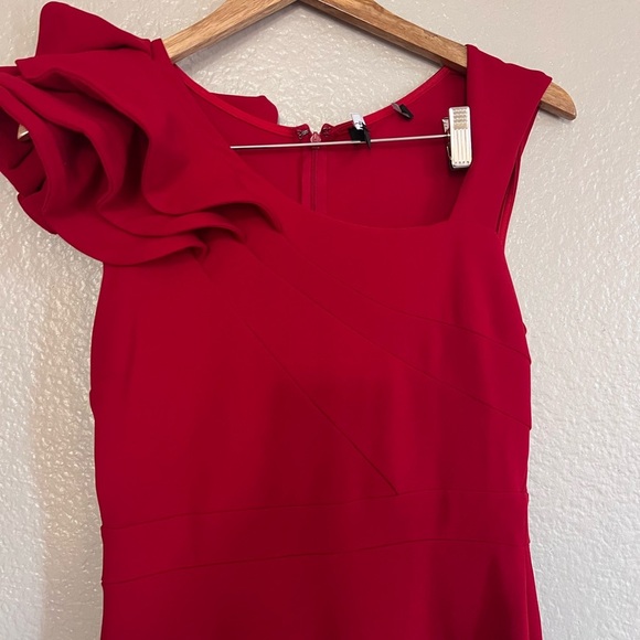 NWOT Lucette Red Sleeveless Ruffled Mermaid Maxi Dress - Picture 5 of 8